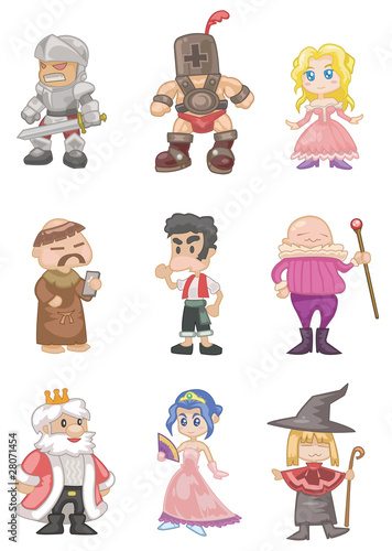cartoon medieval people