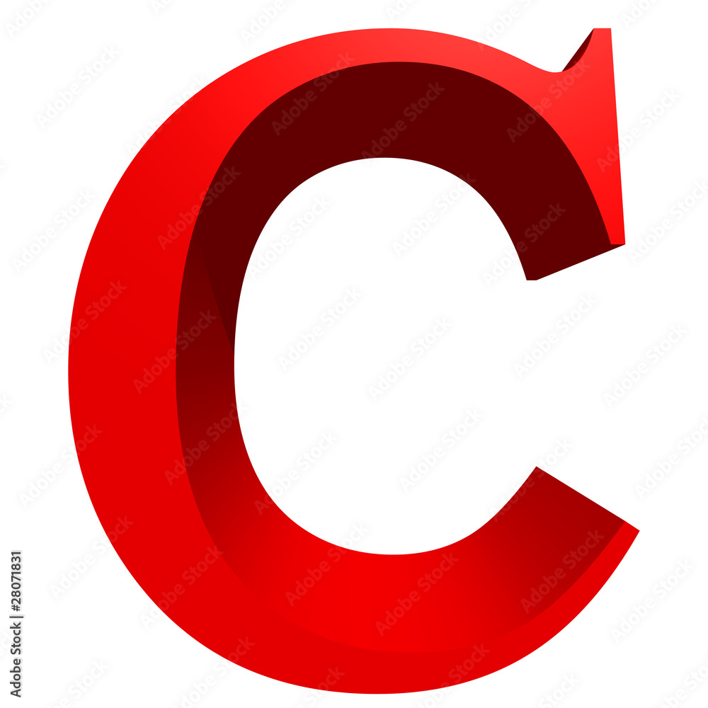 High resolution 3D red font isolated on white background High resolution 3D red font isolated on white background