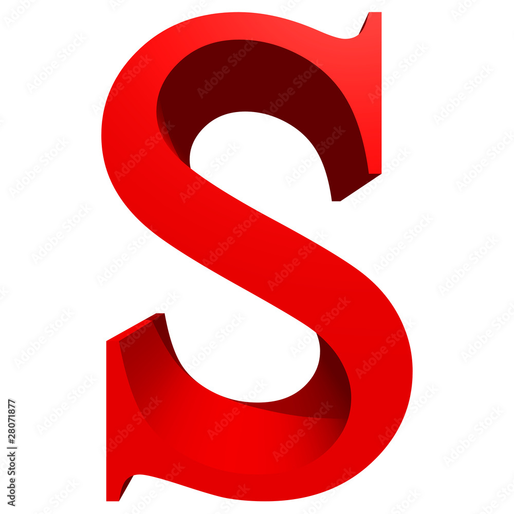High resolution 3D red font isolated on white background High resolution 3D red font isolated on white background