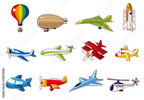 cartoon airplane icon