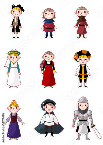 cartoon medieval people