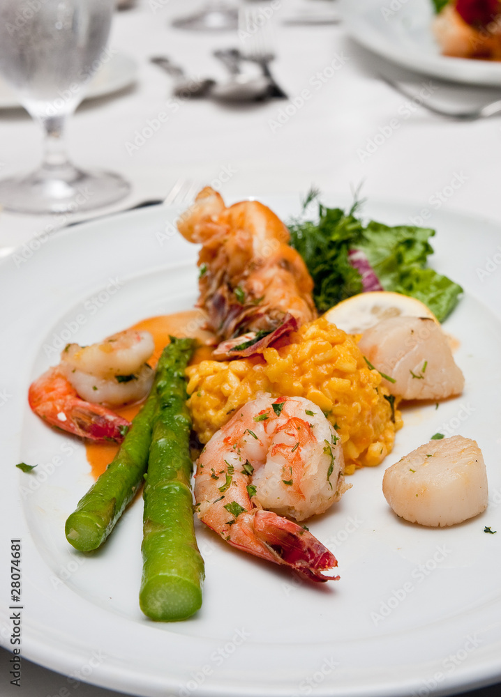 Shrimp and Lobster with Vegetables