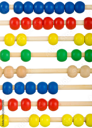 Education concept - Abacus with many colorful beads