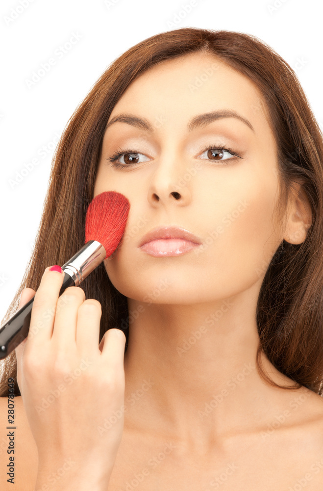 lovely woman with brush lovely woman with brush