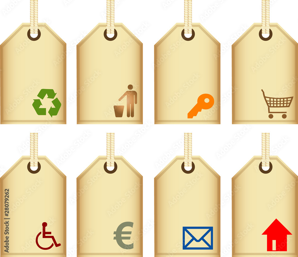 concept tags icons - business elements
