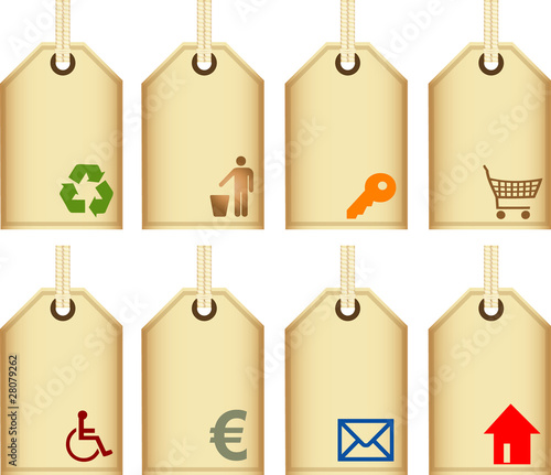 concept tags icons - business elements