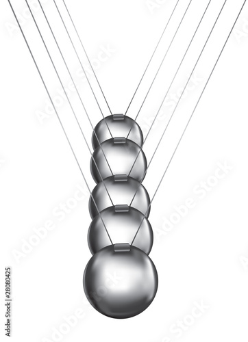 newtons cradle silver balls