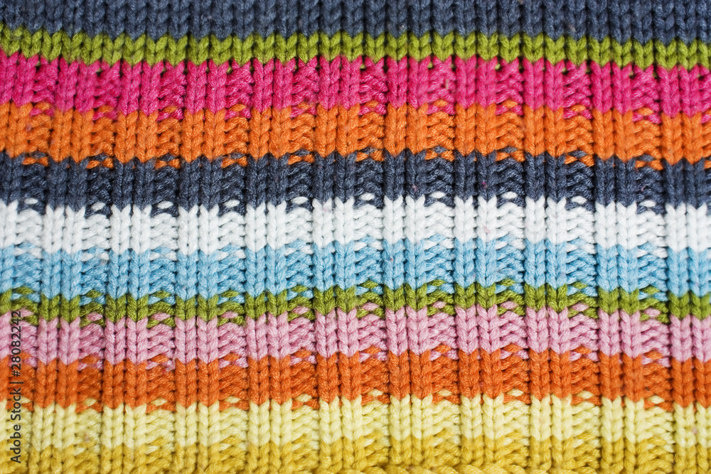 Closeup of colorful knitted wool texture. Closeup of colorful knitted wool texture.