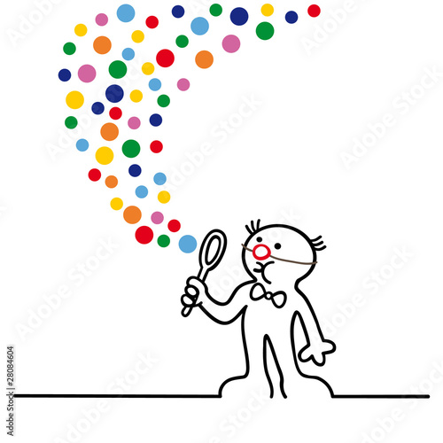 figur clown mit seifenblasen