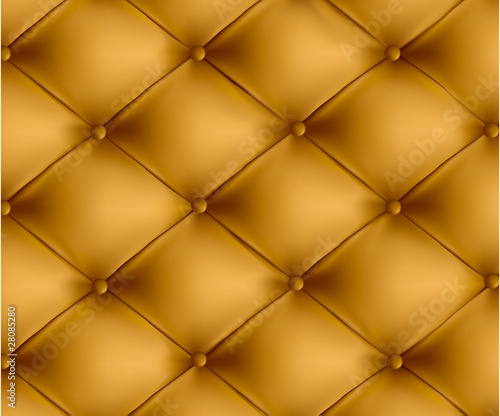 Brown button-tufted leather background. Vector illustration.