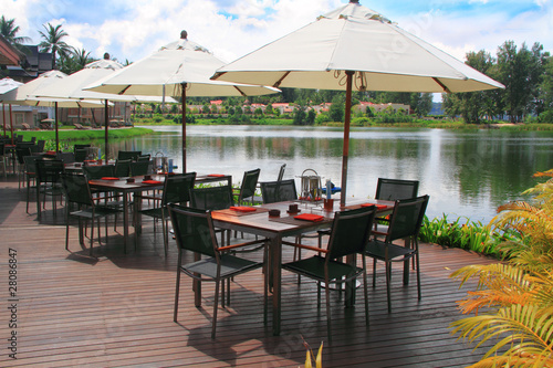 cafe on a lake