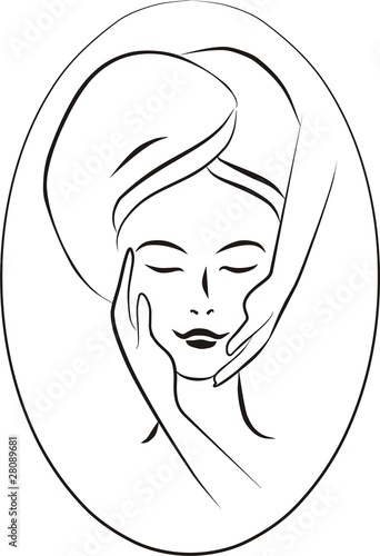 facial massage sketch