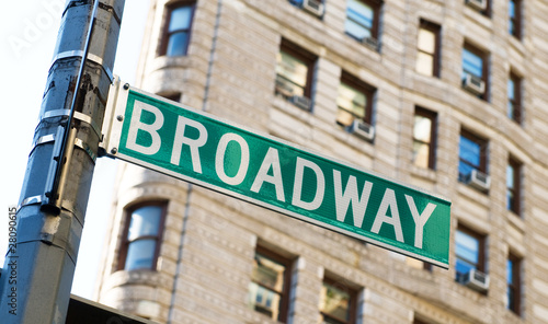 Famous broadway street signs in downtown New York © Elnur
