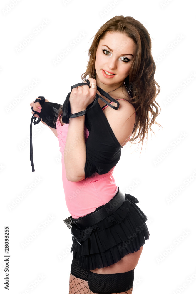 Portrait of smiling pretty young woman. Isolated Portrait of smiling pretty young woman. Isolated
