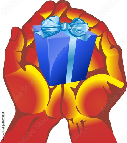 regalo en mano