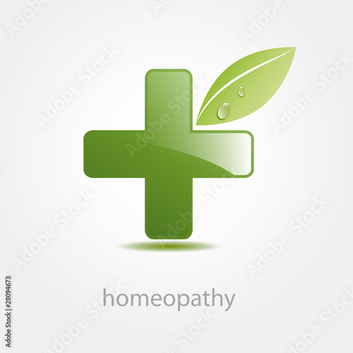 Logo homeopathy, alternative medicine (vector)
