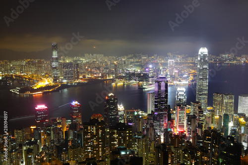 Fototapeta Naklejka Na Ścianę i Meble -  Hong Kong cityscape at night