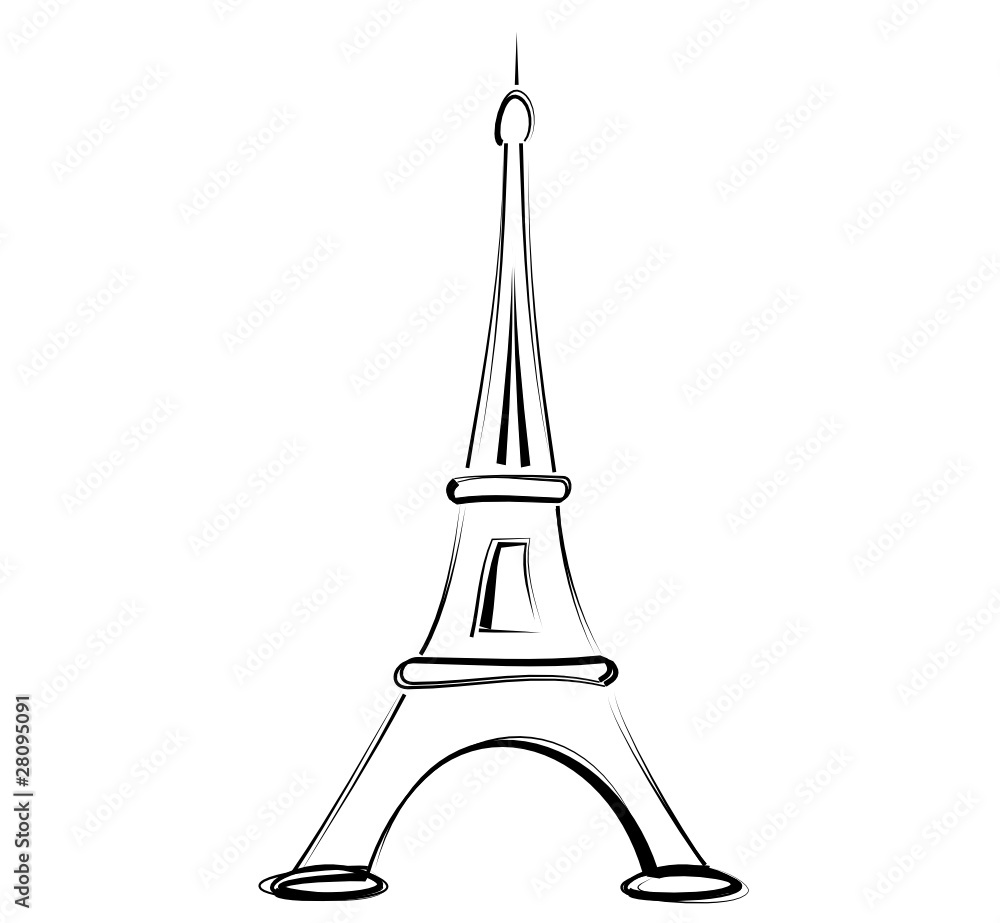 Fototapeta premium tour Eiffel main levée