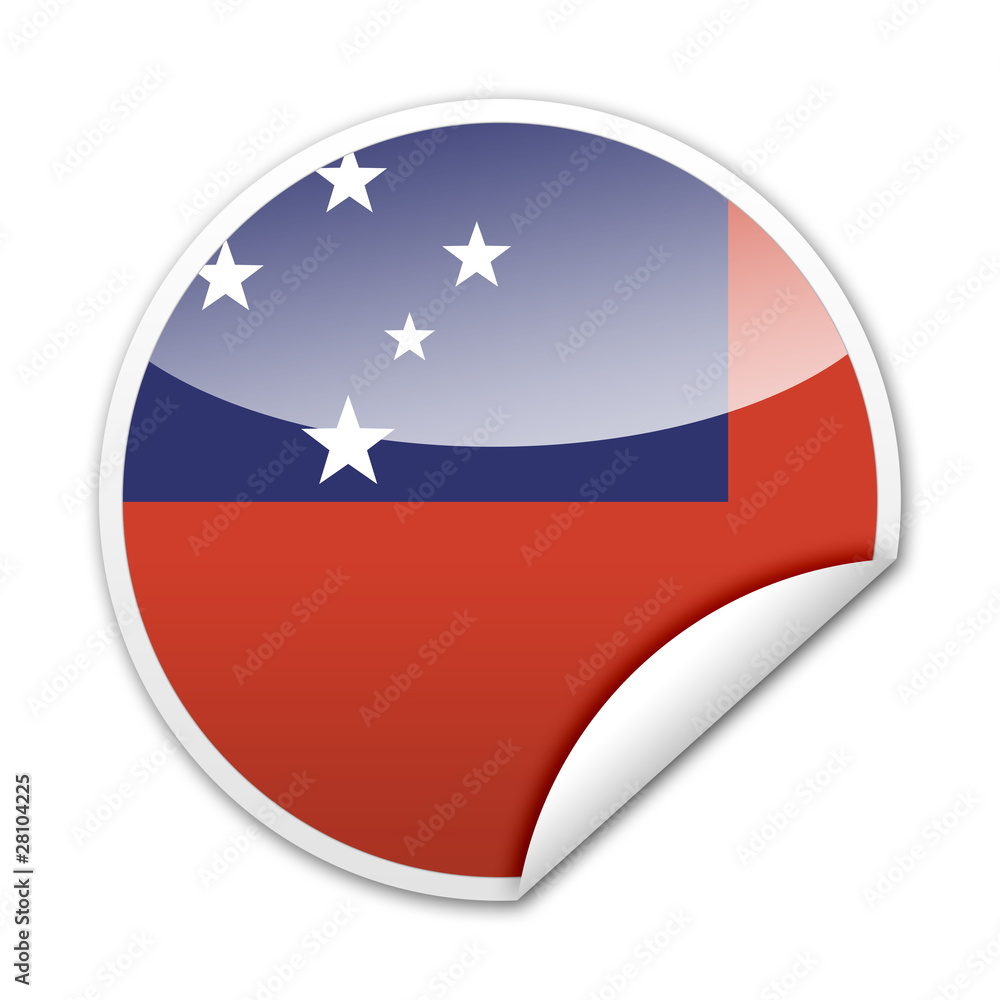 Pegatina bandera Samoa con reborde Pegatina bandera Samoa con reborde