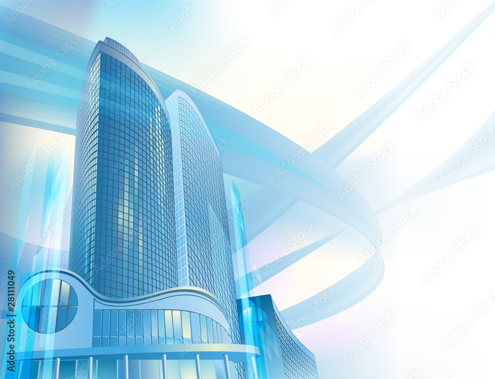 Business background with modern city buildings Stock Vector | Adobe Stock