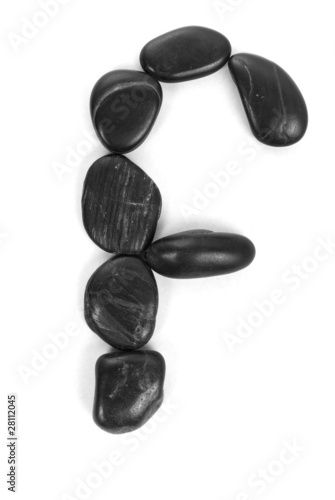 letter made of stones