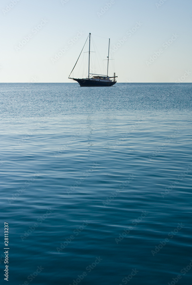 Fototapeta premium A lonely Sailboat