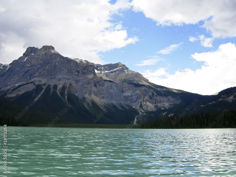 Beautiful Lake Surrounded by the Canadian Rockies