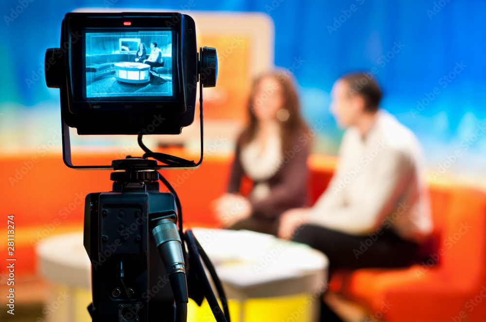 TV studio - Video camera viewfinder TV studio - Video camera viewfinder