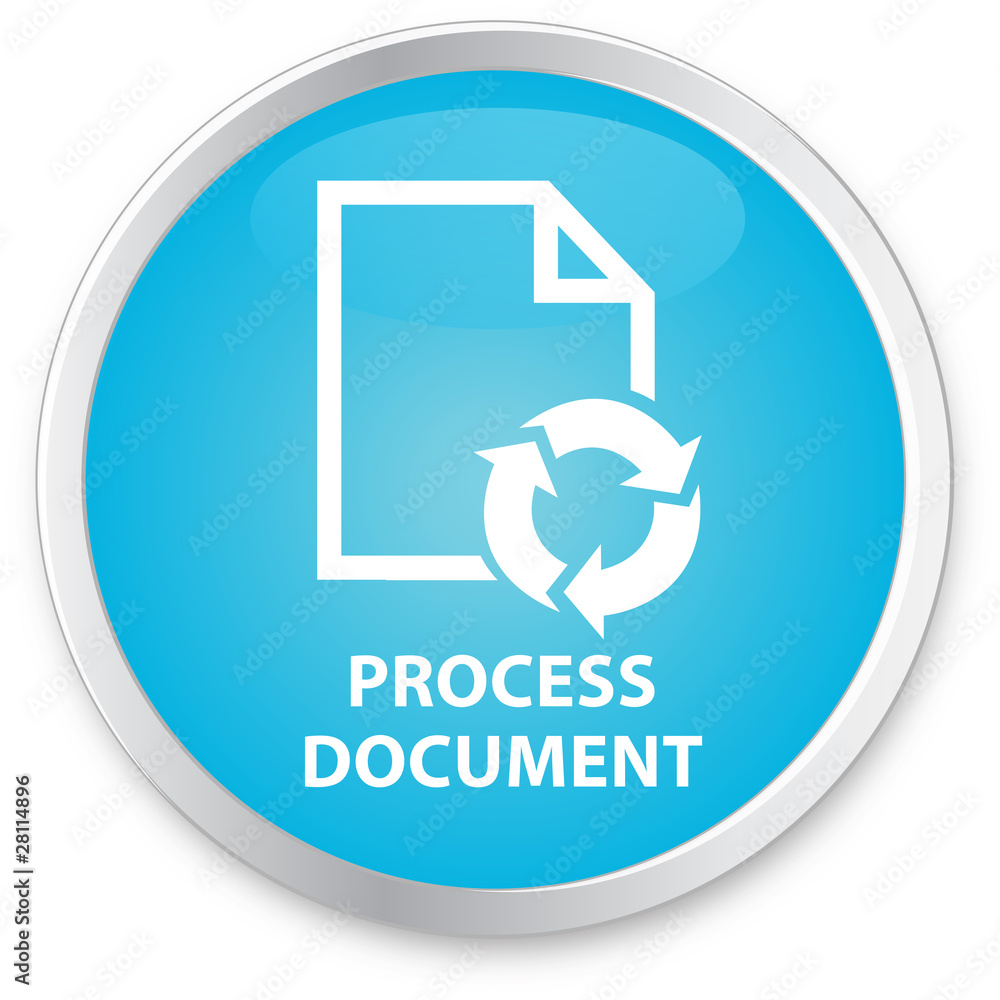 Process Document Icon Process Flow Icon - Process Document Stock Illustration | Adobe Stock