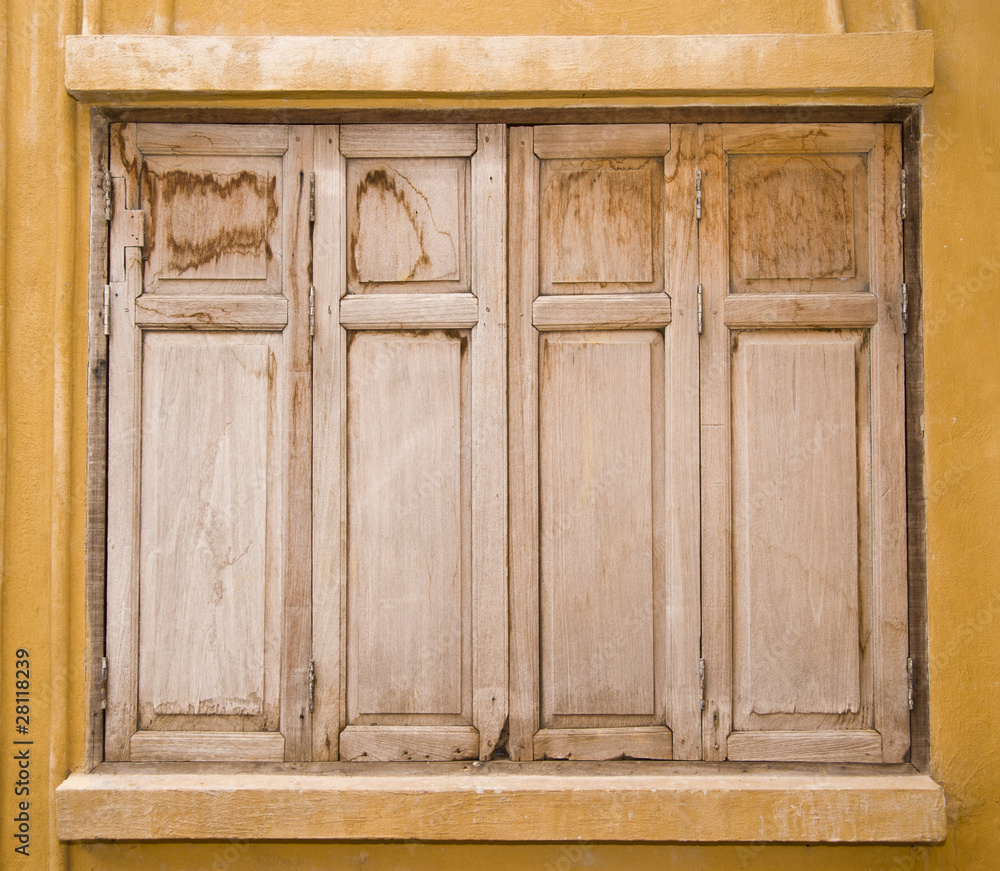 wooden window