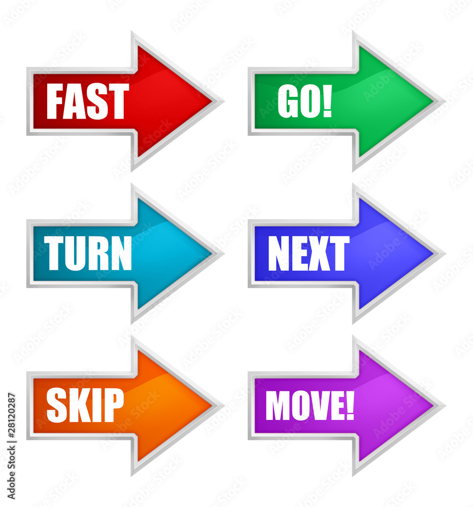 Many arrow sign with text on it Many arrow sign with text on it