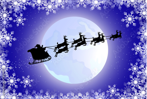 santa on his sleigh