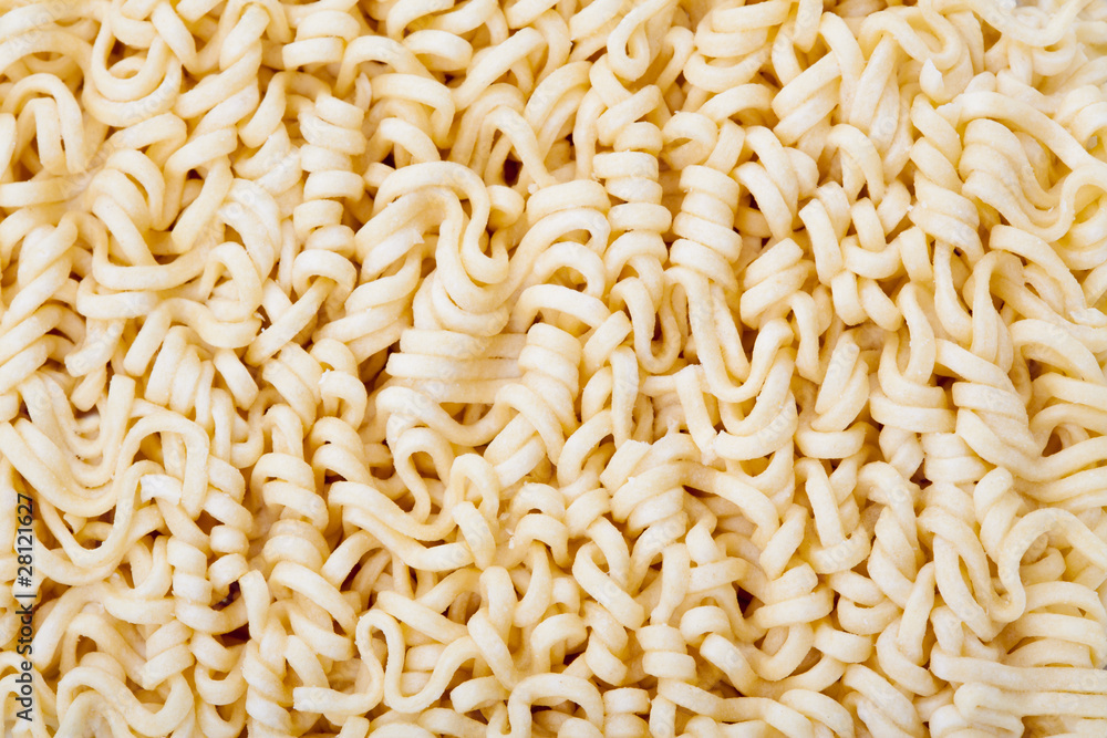 Macro shot of dried noodles Macro shot of dried noodles
