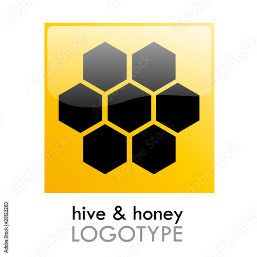 Logo hive & honey (vector)