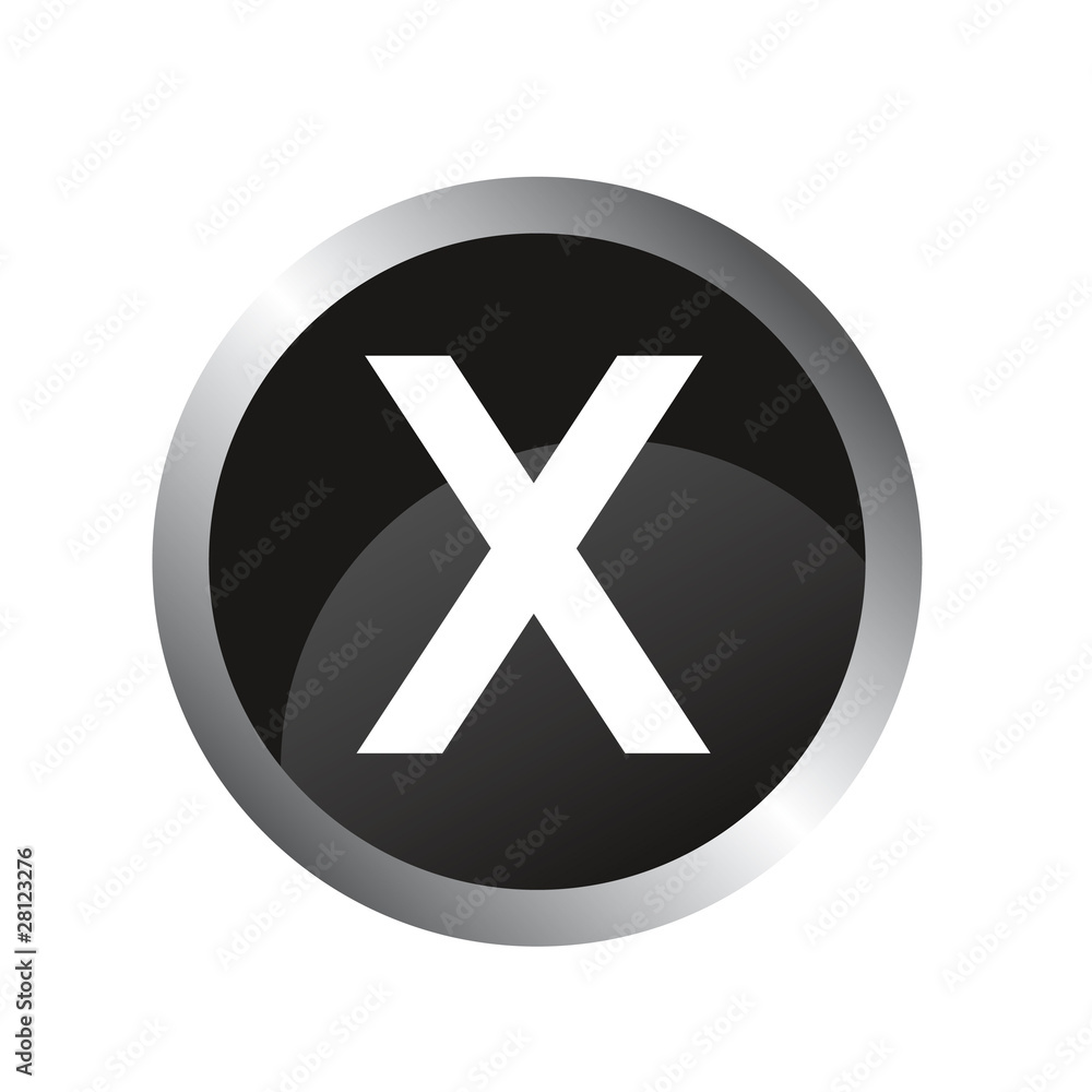 Icon vector web illustration letter X