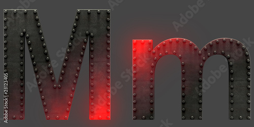 Forge hot metal font rivet