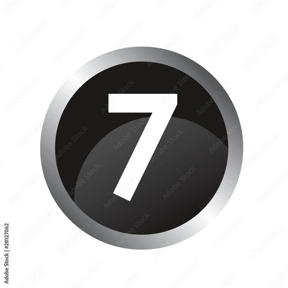 Icon vector web illustration number seven Icon vector web illustration number seven