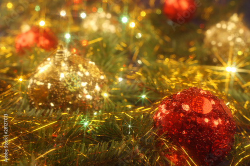 Christmas background with ornaments