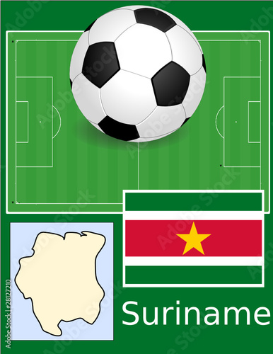 Suriname soccer football sport world flag map