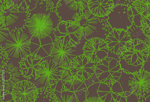 tree pattern on brown background, vector illustration