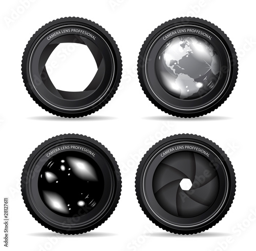 Vector illustration of camera lens