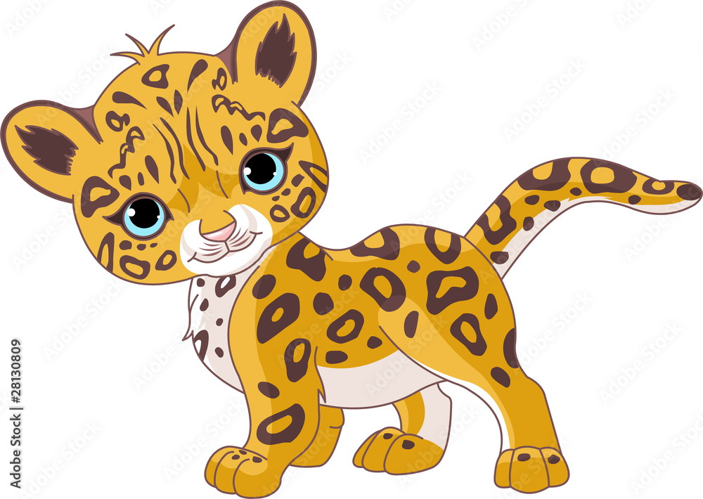Naklejka Cute Jaguar Cub