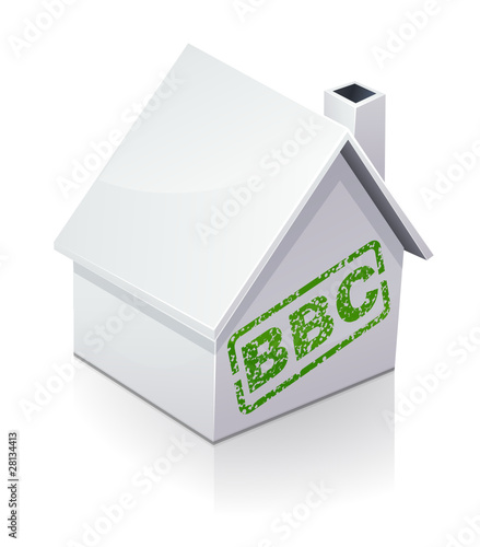 Maison blanche à la norme BBC (détouré)