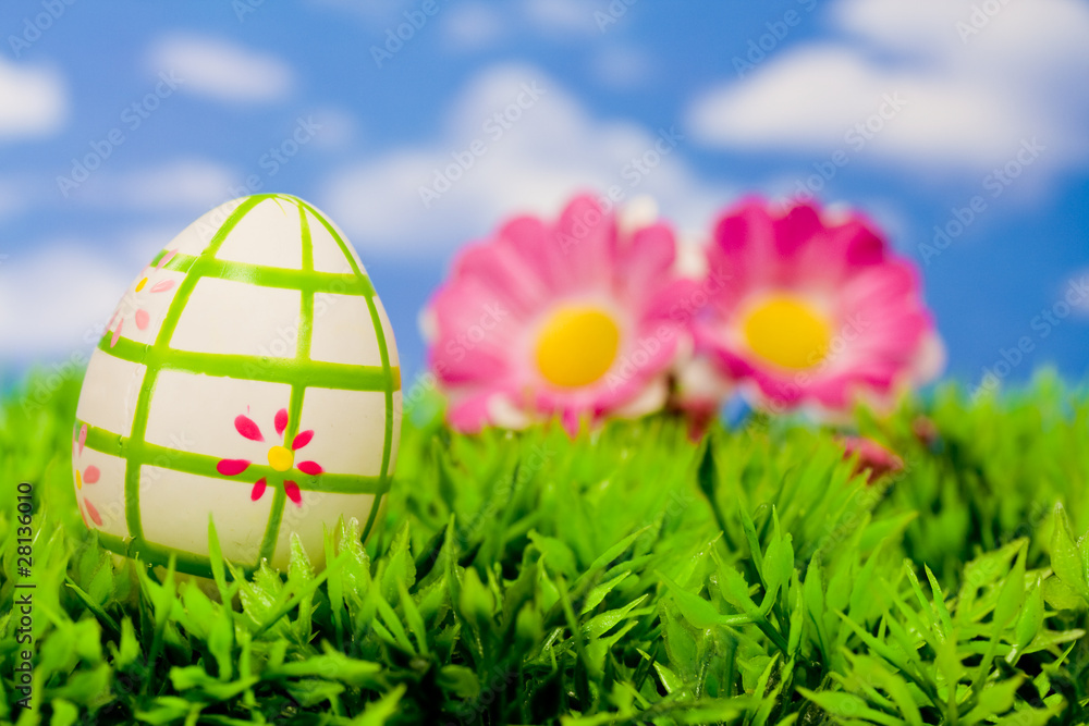 Osterei mit Blumen Osterei mit Blumen