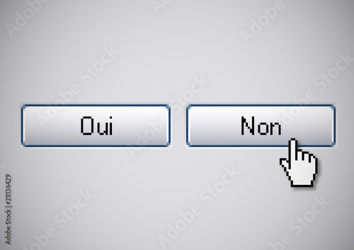Boutons non oui