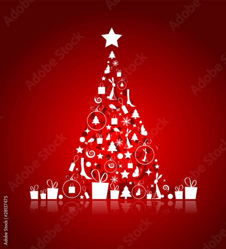 Christmas tree beautiful for your design