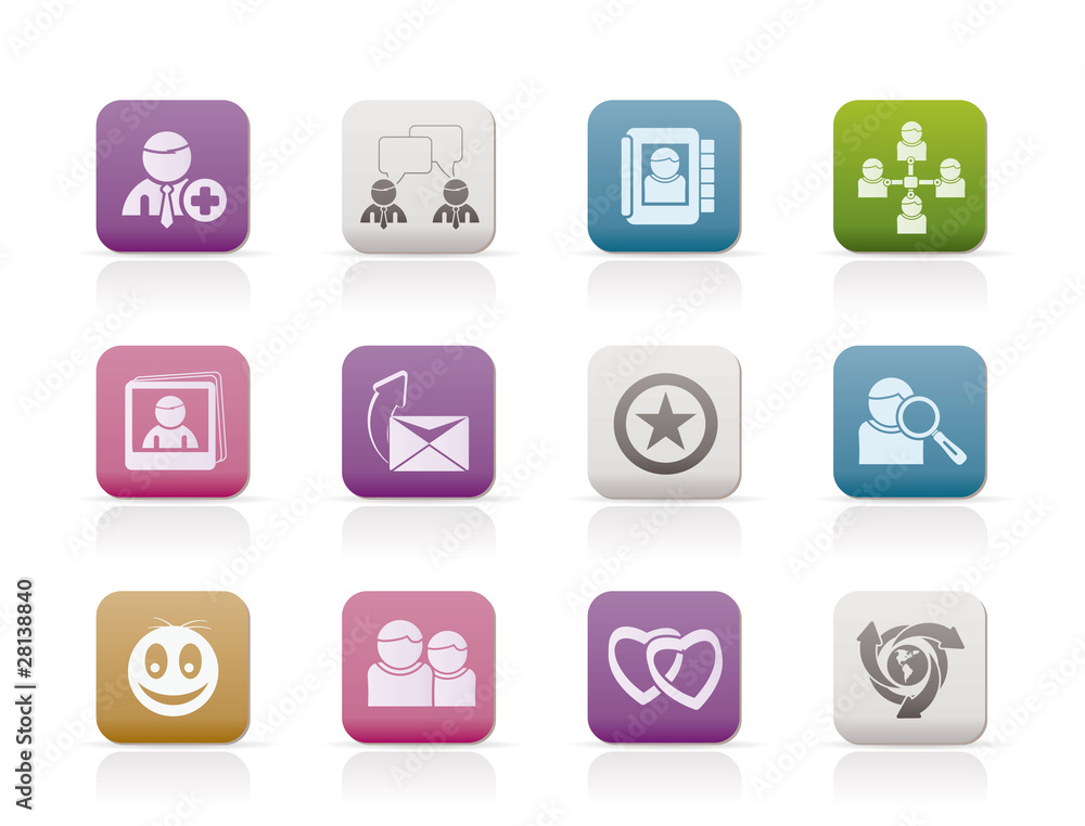 Internet Community and Social Network Icons Internet Community and Social Network Icons