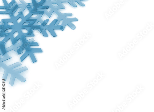 Crystal ice snowflake background