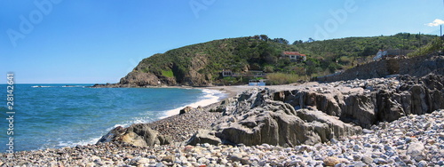 Porteils cove near Argeles sur Mer, Mediterranean sea, Vermilion coast, Pyrenees Orientales, Roussillon, France photo