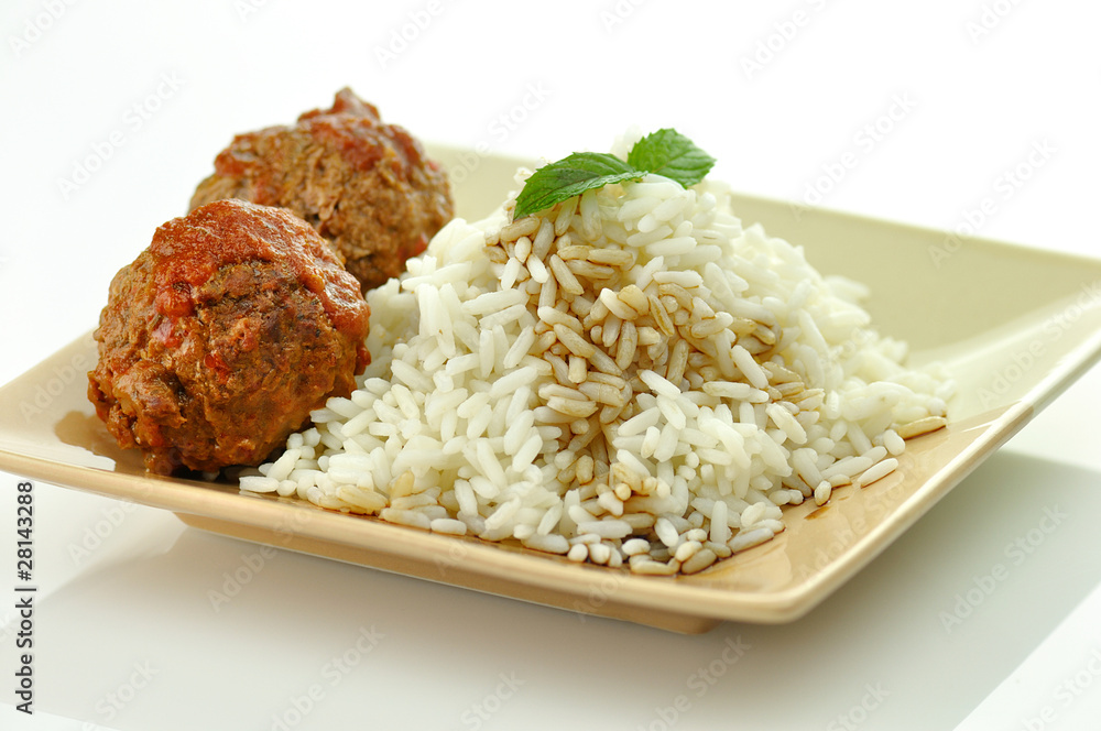 meat balls with rice meat balls with rice